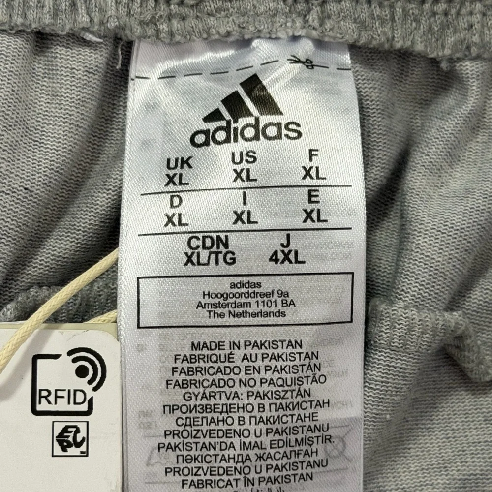 Adidas Essential Fleece Tapered Cuff Pants Sweatpants Joggers Gray Mens Size XL